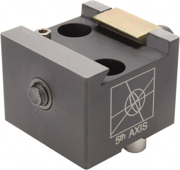 5th Axis - 3,800 Lb Holding Force Single Vise Wedge Clamp - 28 to 32 HRC, 2" Minimum Jaw Spread, 20 Lb/Ft Torque, 3/8-16 x 2-1/2 Screw Thread - Exact Tooling