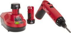 Milwaukee Tool - 4 Volts, Lithium-Ion Battery, Swivel Handle Cordless Screwdriver - 200, 600 RPM, 44 Inch/Lbs. Torque - Exact Tooling