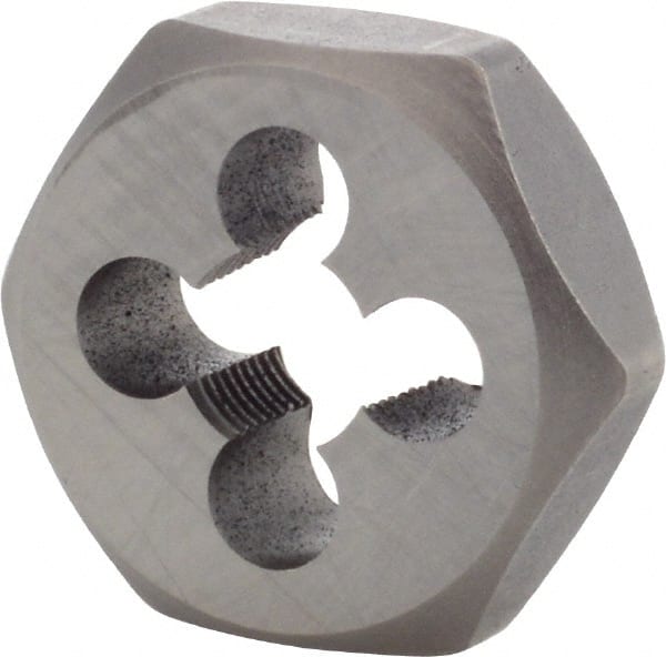 Union Butterfield - 1/8-27 NPT, 1-1/16" Hex, Right Hand, Hex Rethreading Die - 3/8" Thick, Adjustable, Chromium Steel - Exact Tooling