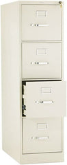 Hon - 15" Wide x 52" High x 26-1/2" Deep, 4 Drawer Vertical File with Lock - Steel, Putty - Exact Tooling