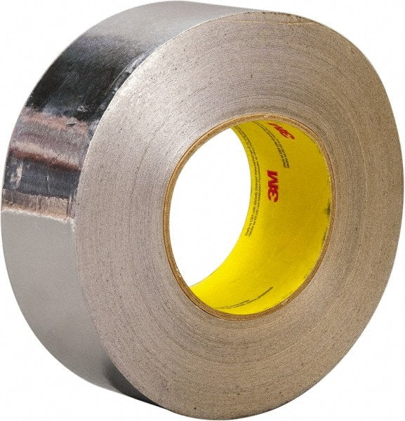 3M - 3" x 45m Silver Foil Tape - 3.25 mil, Acrylic Adhesive, Aluminum Foil Backing, -30°F to 260°F, Series 3380 - Exact Tooling