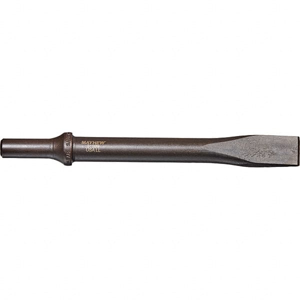 Mayhew - 3/4" Head Width, 7-1/2" OAL, Cold Chisel - Round Drive, Round Shank, Steel - Exact Tooling