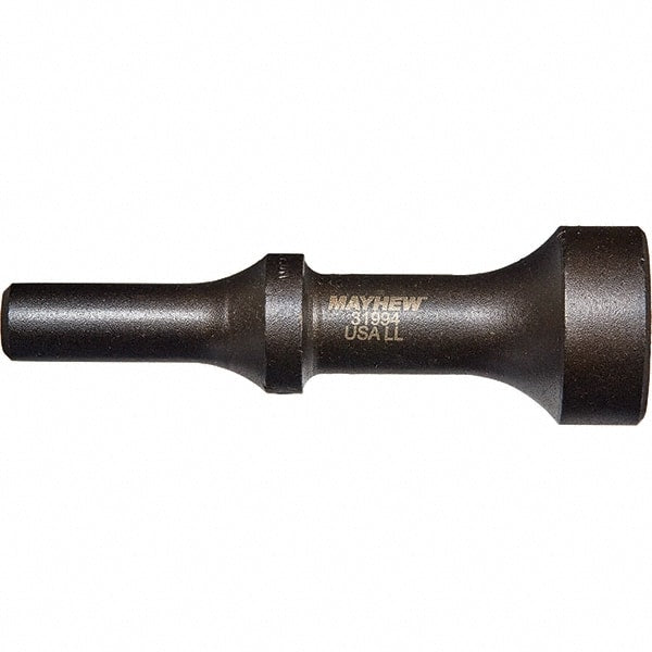 Mayhew - 1-1/4" Head Width, 4-1/4" OAL, Pneumatic Hammer - Round Drive, Round Shank, Steel - Exact Tooling