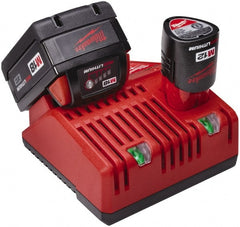 Milwaukee Tool - 12/18 Volt, 2 Battery Power Tool Lithium-Ion Battery Charger - M12 and M18 Not Included - Exact Tooling