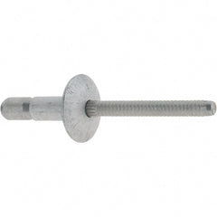 Marson - Truss Head Aluminum Structural Blind Rivet - Aluminum Mandrel, 0.062" to 0.27" Grip, 0.53" Head Diam, 0.191" to 0.201" Hole Diam, 0.415" Length Under Head, 3/16" Body Diam - Exact Tooling