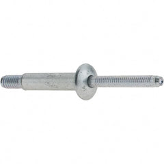 Marson - Protruding Head Steel Structural Blind Rivet - Steel Mandrel, 5/8" to 7/8" Grip, 0.49 to 0.53" Head Diam, 0.261" to 0.272" Hole Diam, 1/4" Body Diam - Exact Tooling