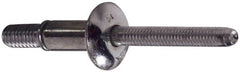 Marson - Protruding Head Steel Structural Blind Rivet - Steel Mandrel, 0.1" to 3/8" Grip, 0.49 to 0.53" Head Diam, 0.261" to 0.272" Hole Diam, 1/4" Body Diam - Exact Tooling