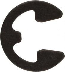 Rotor Clip - 0.095" Groove Diam, 1/8" Shaft Diam, Phosphate Steel, E Style External Retaining Rings - 0.02" Groove Width, 0.015" Groove Depth, 0.015" Ring Thickness, Grade 1060-1090 - Exact Tooling
