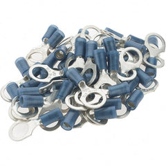 Value Collection - 16-14 AWG Partially Insulated Crimp Connection D Shaped Ring Terminal - 5/16" Stud, Tin Plated Copper Contact - Exact Tooling