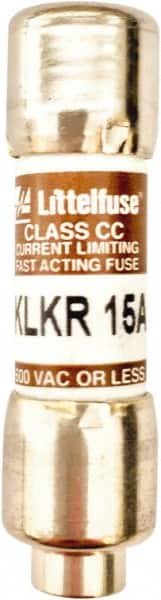 Value Collection - 600 VAC, 15 Amp, Fast-Acting Semiconductor/High Speed Fuse - 1-1/2" OAL, 200 (RMS Symmetrical) kA Rating, 13/32" Diam - Exact Tooling
