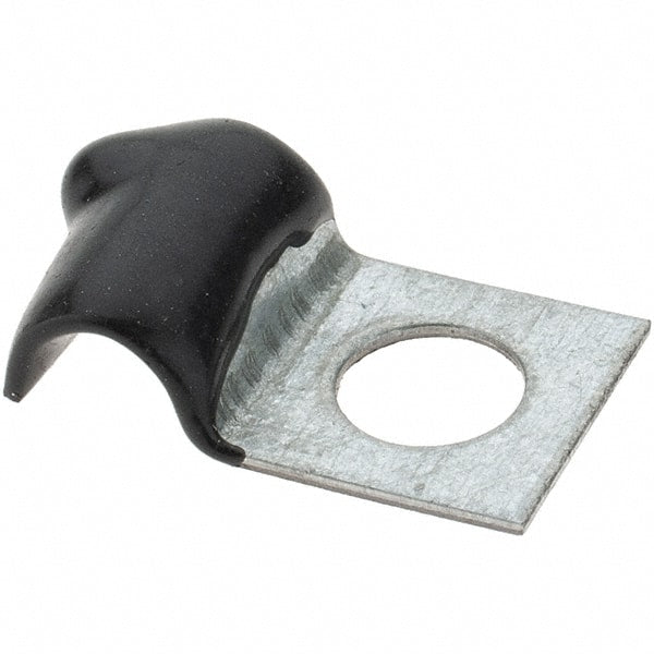 Value Collection - 3/16" Bundle Diam, 1/4" Hole, Steel Clamp - 1/2" Wide, Black - Exact Tooling