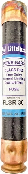 Value Collection - 300 VDC, 600 VAC, 30 Amp, Time Delay General Purpose Fuse - 200 kA Rating - Exact Tooling