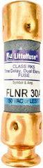 Value Collection - 125 VDC, 250 VAC, 30 Amp, Time Delay General Purpose Fuse - 2" OAL, 200 kA Rating, 9/16" Diam - Exact Tooling