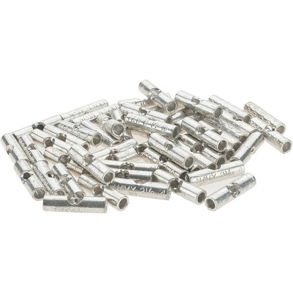 Value Collection - 18 to 14 AWG Compatible, Noninsulated, Crimp-On Butt Splice Terminal - 2 Wire Entries, Copper Contacts, Tin Contact Plating - Exact Tooling