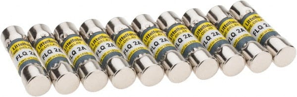 Value Collection - 500 VAC, 2 Amp, Time Delay General Purpose Fuse - 1-1/2" OAL, 13/32" Diam - Exact Tooling