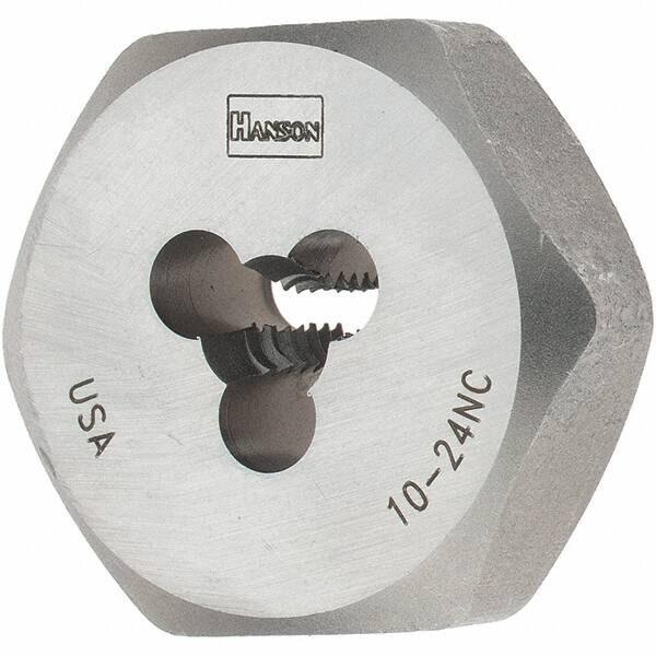 Value Collection - #10-24 UNC Thread, 1" Hex, Right Hand Thread, Hex Rethreading Die - Carbon Steel - Exact Tooling