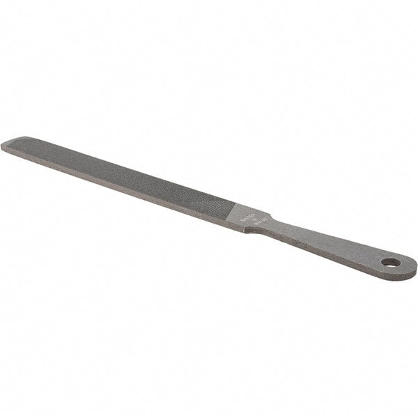 Value Collection - 8" Long, Hand American-Pattern File - Single, Double Cut, 3/16" Overall Thickness, Handle - Exact Tooling