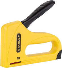 Stanley - Manual Staple Gun - 1/4, 5/16, 3/8" Staples, Yellow & Black, ABS - Exact Tooling