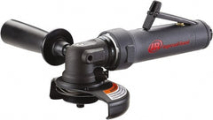 Ingersoll-Rand - 4" Wheel Diam, 13,500 RPM, Pneumatic Angle & Disc Grinder - 3/8-24 Spindle, 22 CFM, Rear Exhaust - Exact Tooling