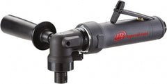 Ingersoll-Rand - 1/4" Collet, Angle Handle, Air Angle Die Grinder - 12,000 RPM, Rear Exhaust, 17 CFM, 1 hp, 90 psi - Exact Tooling