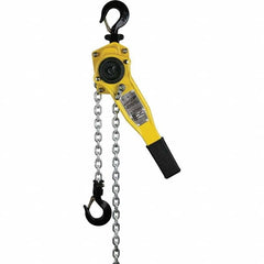 OZ Lifting Products - 1,500 Lb Capacity, 20' Lift Height, Chain Lever Hoist with Overload Protection - Exact Tooling