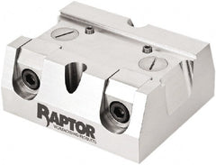 Raptor Workholding - 2-1/4" Jaw Width, 10" High x 8" Long x 10" Wide Dovetail Vise - For Use with 4 & 5 Axis Workholding Systems - Exact Tooling