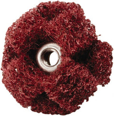 3M - 1-1/2" Diam Medium Density Cross Buff - 2 Plys, 8-32 Thread, Very Fine Grade, 20,000 Max RPM - Exact Tooling