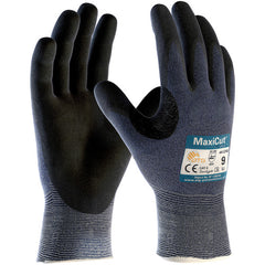 44-3745/M Gloves for Cut Protection - MaxiCut Ultra - Blue Eng Yarn - Black MicroFoam Nitrile Coating - A3/EN5 - Exact Tooling
