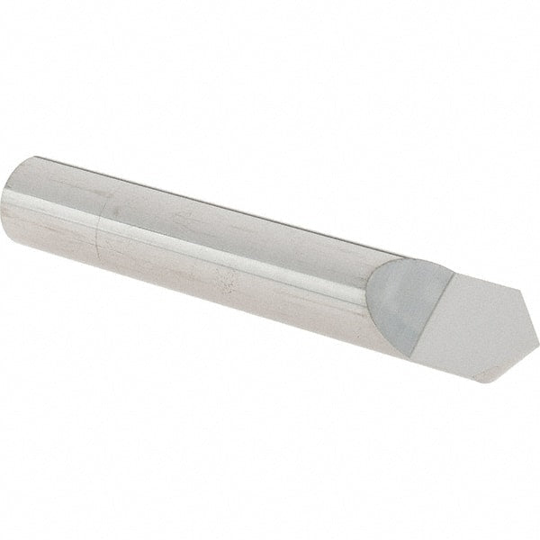 Scientific Cutting Tools - 90° Incl Angle, 3/8" Shank Diam, 2-1/2" OAL, 0.013" Cut Diam, Conical Engraving Cutter - 0.18" LOC, 0.013" Tip Diam, Right Hand Cut, Submicron Solid Carbide, Uncoated - Exact Tooling