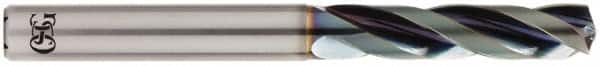 OSG - 5.8mm 140° Spiral Flute Solid Carbide Screw Machine Drill Bit - WD1 Finish, Right Hand Cut, 29mm Flute Length, 82mm OAL, Standard Point, Straight Shank, Through Coolant - Exact Tooling