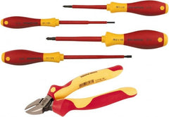 Wiha - 5 Piece Phillips Screwdriver, Slotted & Cutters Hand Tool Set - Comes in Vinyl Pouch - Exact Tooling