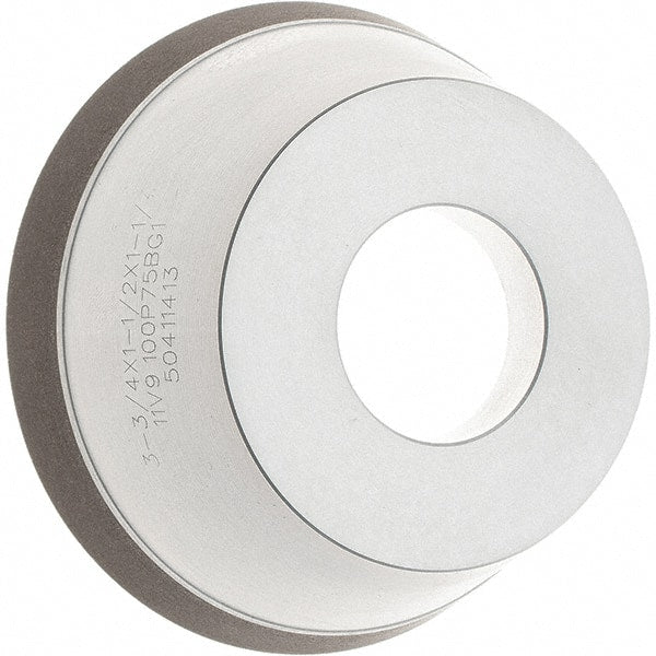 Tru-Maxx - 95mm Diam, 1-1/4" Hole Size, 1" Overall Thickness, 100 Grit, Type 11V9, Tool & Cutter Grinding Wheel - Fine Grade, CBN - Exact Tooling