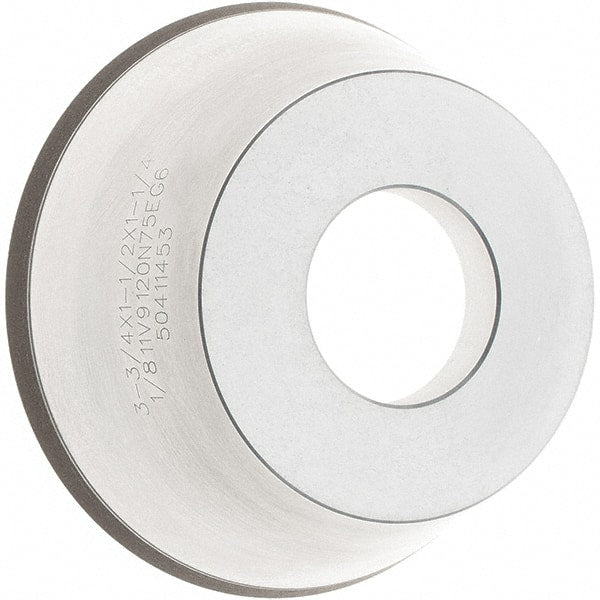 Tru-Maxx - 95mm Diam, 1-1/4" Hole Size, 1" Overall Thickness, 120 Grit, Type 11V9, Tool & Cutter Grinding Wheel - Fine Grade, CBN - Exact Tooling