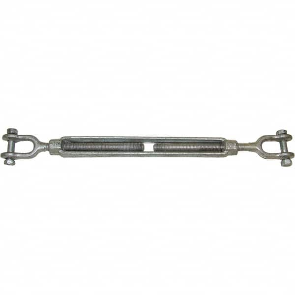 CM - 15,200 Lb Load Limit, 1-1/4" Thread Diam, 18" Take Up, Forged Steel Turnbuckle Body Turnbuckle - Exact Tooling