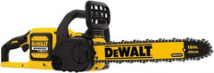 DeWALT - 60 Volt, 15 m/sec, Battery Powered Chainsaw - 16" Guide Bar Length, 7,500 RPM, 3/8" Chain Pitch, 0.043 Chain Gauge - Exact Tooling