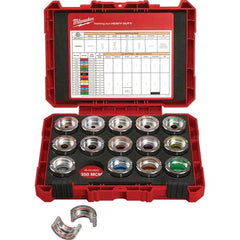 Milwaukee Tool - Crimper Dies; Tool Type: Die Set ; Size: #8-600 MCM ; Color: Metal/Black ; For Use With: Milwaukee 2679-20 ; Crimp Dimensions: 8 AWG - Exact Tooling