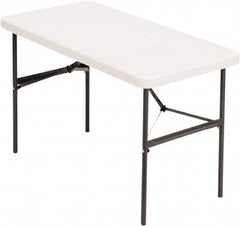 ALERA - 24" Long x 48" Wide x 29" High, Folding Table - Platinum - Exact Tooling