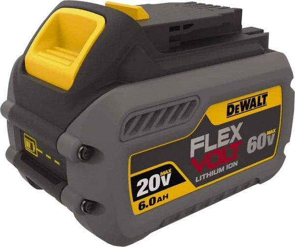 DeWALT - 60 Volt Lithium-Ion Power Tool Battery - 6 Ahr Capacity, 2 hr Charge Time, Series 20/60 FLEXVOLT - Exact Tooling