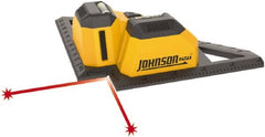 Johnson Level & Tool - 2 Beam 20' (Interior) Max Range Line Laser Level - Red Beam, 1/4" at 20' Accuracy, 6" Long x 6" Wide x 2" High, Battery Included - Exact Tooling