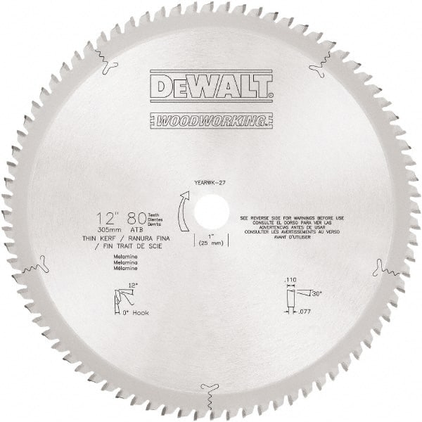 DeWALT - 6-3/4" Diam, 20mm Arbor Hole Diam, 40 Tooth Wet & Dry Cut Saw Blade - Carbide-Tipped, Standard Round Arbor - Exact Tooling