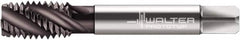 Walter-Titex - 7/16-20 UNF 3 Flute 3B Modified Bottoming Spiral Flute Tap - Cobalt, Oxide Finish, 3-5/32" OAL, Right Hand Flute, Right Hand Thread, Series A23553 - Exact Tooling