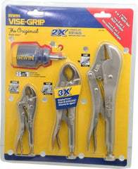 Irwin - 4 Piece Locking Plier Set - Comes in Display Card - Exact Tooling