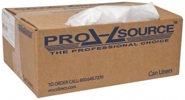 PRO-SOURCE - 1.5 mil Thick, Heavy-Duty Trash Bags - 38" Wide x 58" High, Clear - Exact Tooling