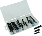 20 Pc. Clevis Pin Assortment - 1/4" x 1 1/4" - 3/8" x 2" - Exact Tooling