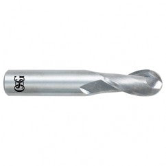 1/4" Dia. - 2-1/2" OAL - Bright CBD - Ball End SE EM - 2 FL - Exact Tooling