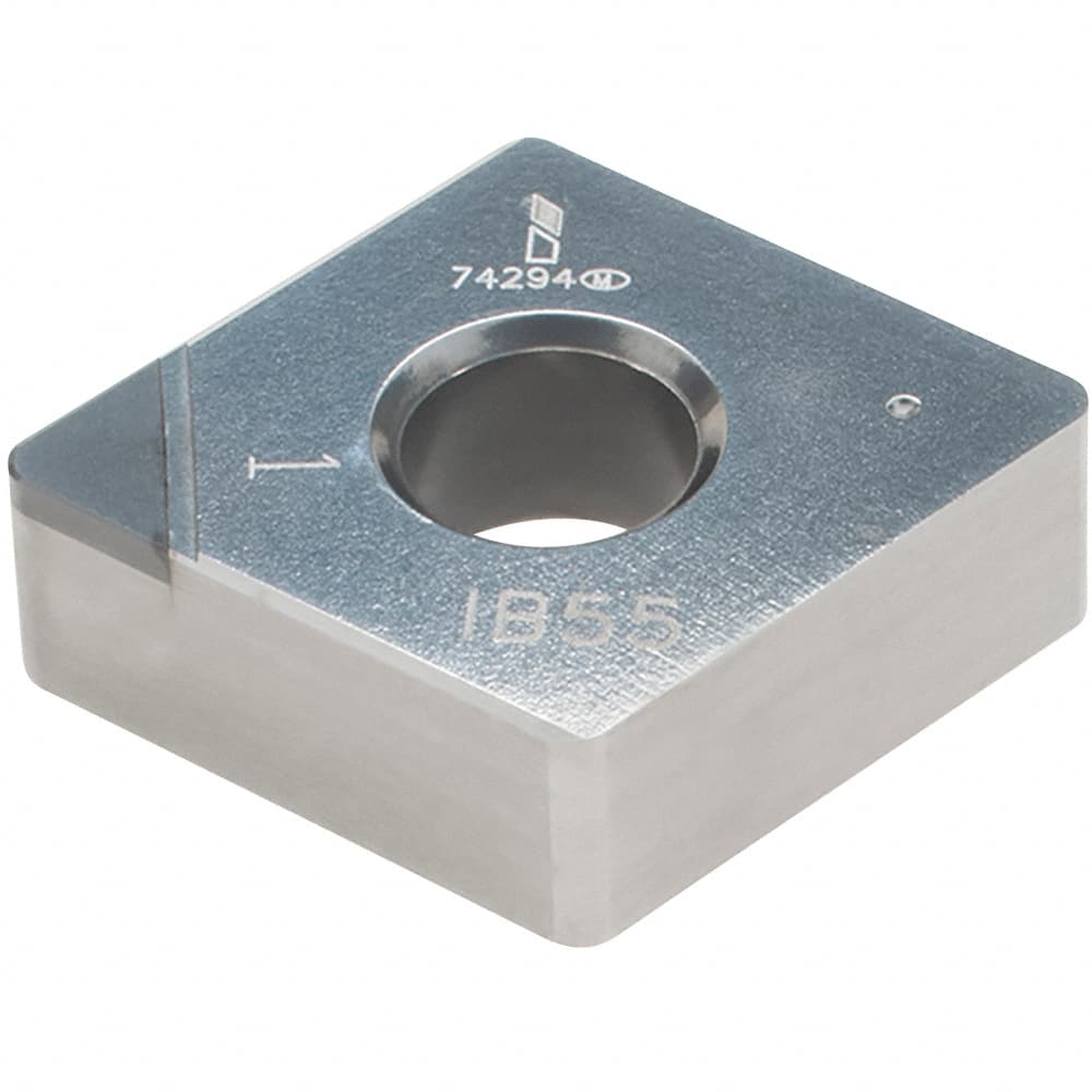 Iscar - CNMA432 T Grade IB55 CBN Turning Insert - Uncoated, 80° Diamond, 1/2" Inscr Circle, 3/16" Thick, 1/32" Corner Radius - Exact Tooling