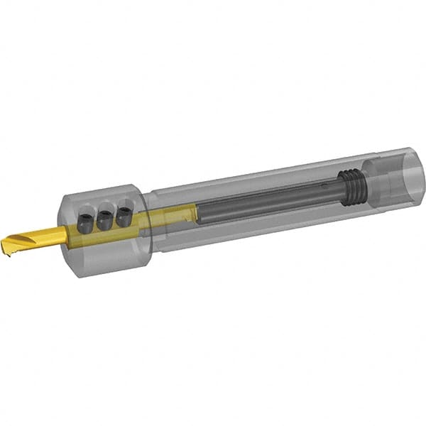 Vargus - Internal Thread, Right Hand Cut, 12mm Shank Width x 11.5mm Shank Height Indexable Threading Toolholder - 80.5mm OAL, V08TH Insert Compatibility, CV Toolholder, Series Mini-V - Exact Tooling