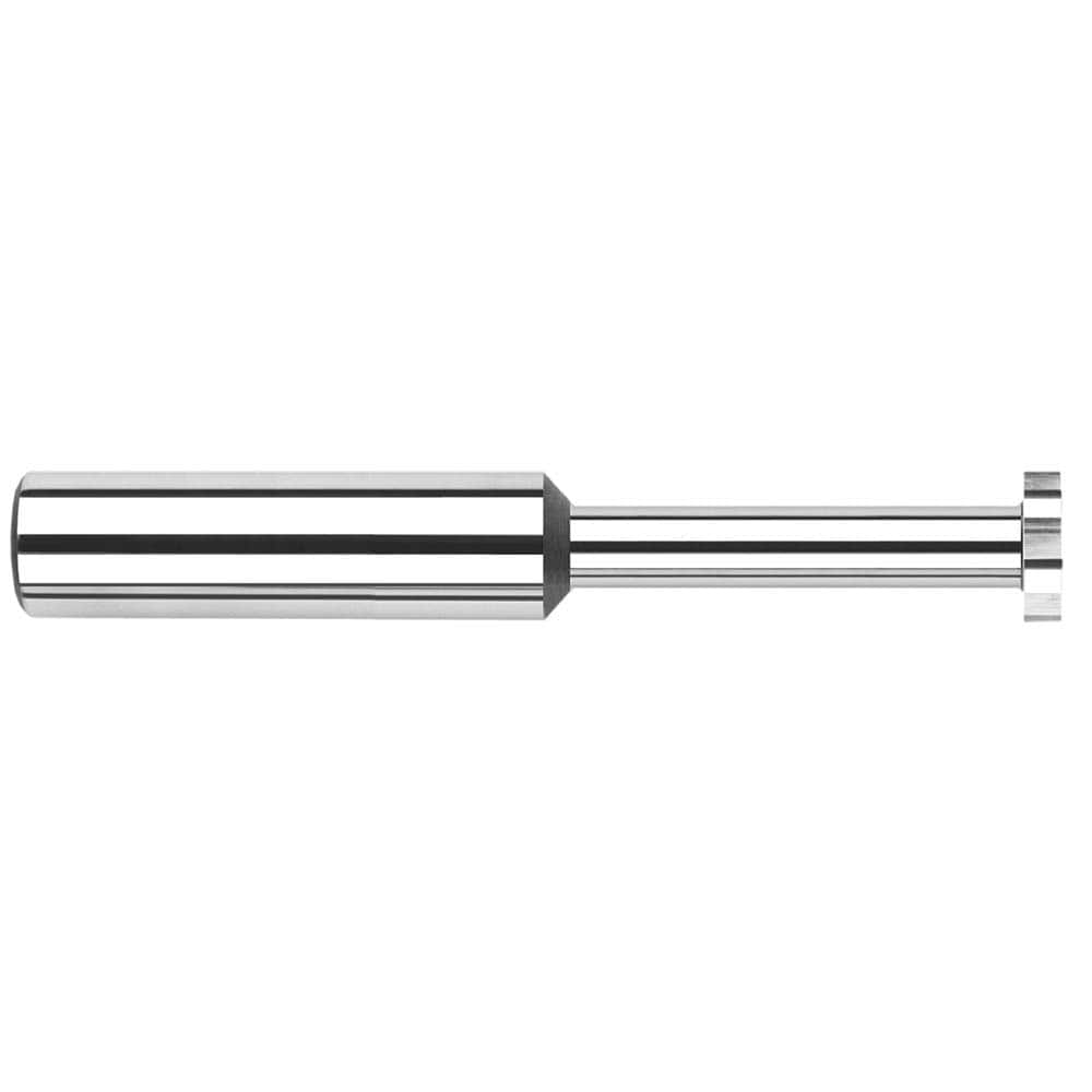 Harvey Tool - 1/8" Cut Diam, 0.01" Cut Width, 1/8" Shank, Straight-Tooth Woodruff Keyseat Cutter - Exact Tooling