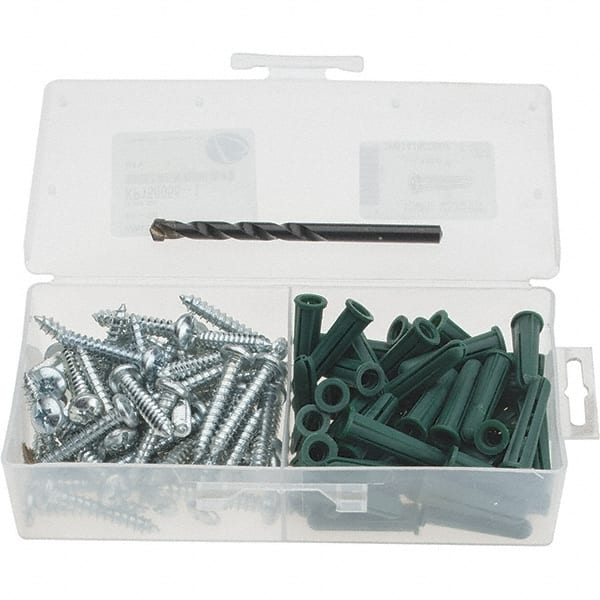 Value Collection - #14 to #16 Screw, 5/16" Diam, 1-1/2" Long, Plug Drywall & Hollow Wall Anchor - Plastic, Use with Concrete/Masonry & Wallboard - Exact Tooling