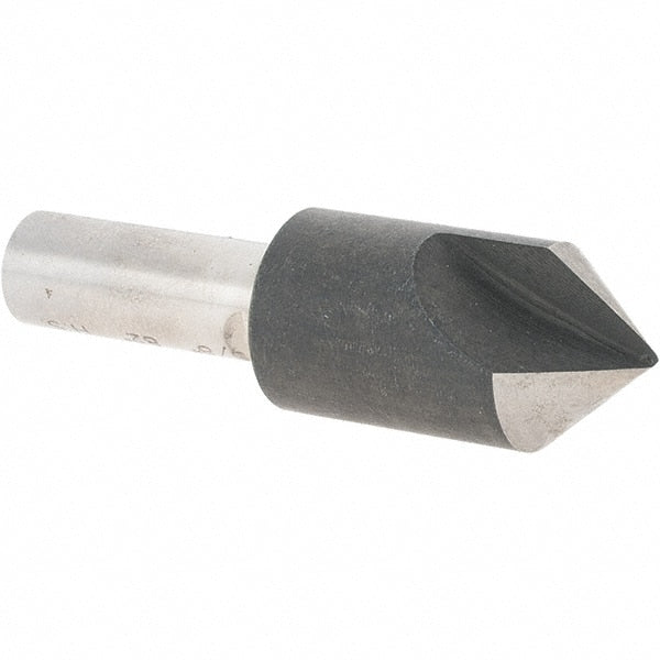 Value Collection - 5/8" Head Diam, 3/8" Shank Diam, 1 Flute 82° High Speed Steel Countersink - Exact Tooling